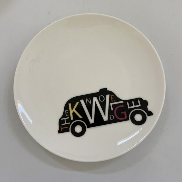 British Theme Plates Royal Doulton POP IN FOR DRINKS Set of 4 Appetizer Dishes - Picture 7 of 10